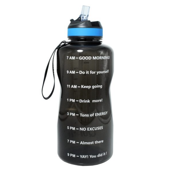 BuildLife 1 3L 2L Tritan Gallon Water Bottle With Straw Motivational Time Marker BPA Free - Gallon Water Bottle