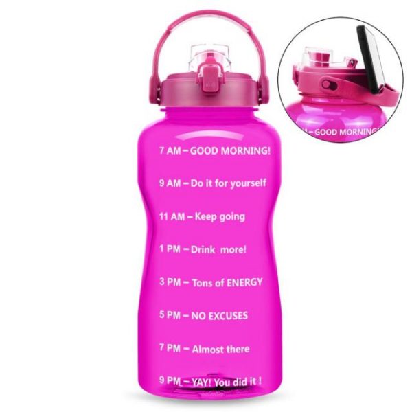 BuildLife 2L 3 8L Tritan Gallon Water Bottle Flip Flop Motivational with Time Marker BPA Free 10.jpg 640x640 10 - Gallon Water Bottle