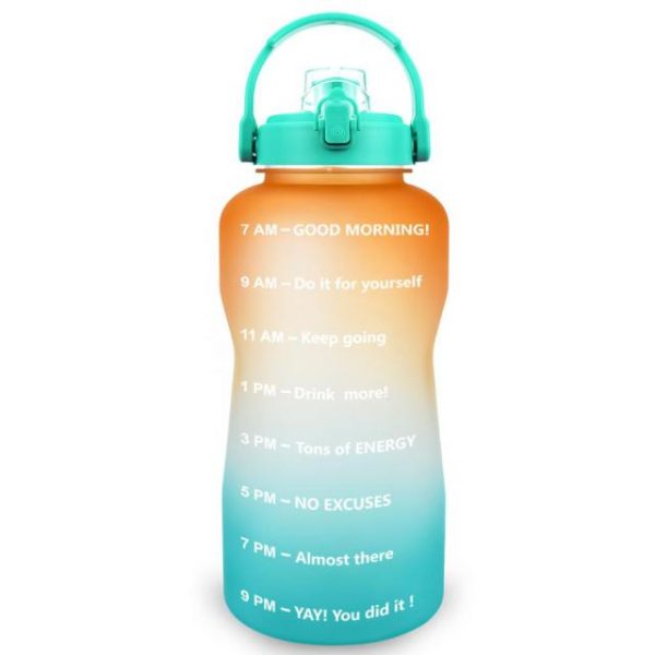 BuildLife 2L 3 8L Tritan Gallon Water Bottle Flip Flop Motivational with Time Marker BPA Free 3.jpg 640x640 3 - Gallon Water Bottle