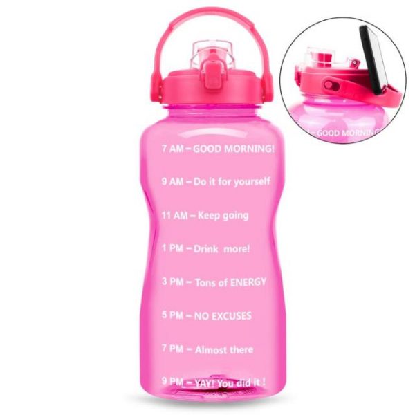 BuildLife 2L 3 8L Tritan Gallon Water Bottle Flip Flop Motivational with Time Marker BPA Free 7.jpg 640x640 7 - Gallon Water Bottle