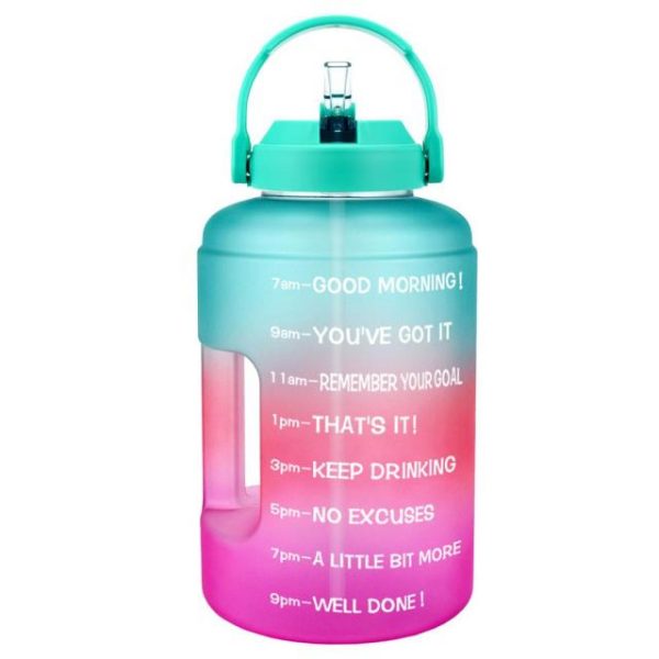 BuildLife Gallon Water Bottle with Straw Motivational Time Marker BPA Free Wide Mouth Leakproof Mobile Holder 2.jpg 640x640 2 - Gallon Water Bottle