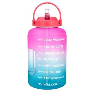 BuildLife Gallon Water Bottle with Straw Motivational Time Marker BPA Free Wide Mouth Leakproof Mobile Holder.jpg 640x640 - Gallon Water Bottle