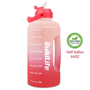 BuildLife Motivational Water Bottle with Straw 2 2L 73 OZ Half Gallon BPA Free Large Drinking 2.jpg 640x640 2 - Gallon Water Bottle