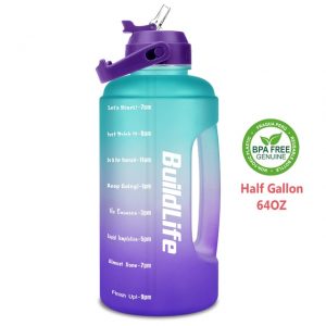 BuildLife Motivational Water Bottle with Straw 2 2L 73 OZ Half Gallon BPA Free Large Drinking 6.jpg 640x640 6 - Gallon Water Bottle