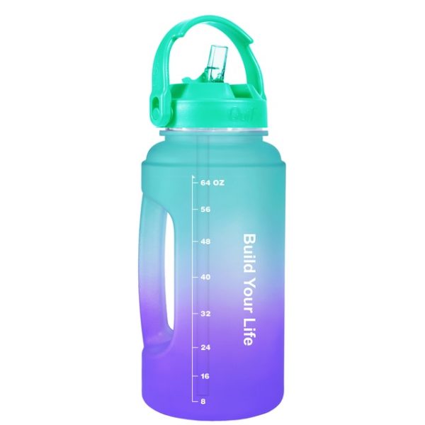 BuildLife Water Bottle with Straw PETG Food Grade BPA Free Drinking Jug Motivatinal Quote for Sports 2.jpg 640x640 2 - Gallon Water Bottle